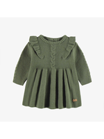Souris Mini Souris Mini, Long Sleeve Loose Fit Knit Dress || Green