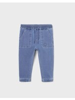 Mayoral Mayoral, Soft Denim Baby Joggers || Medium Denim