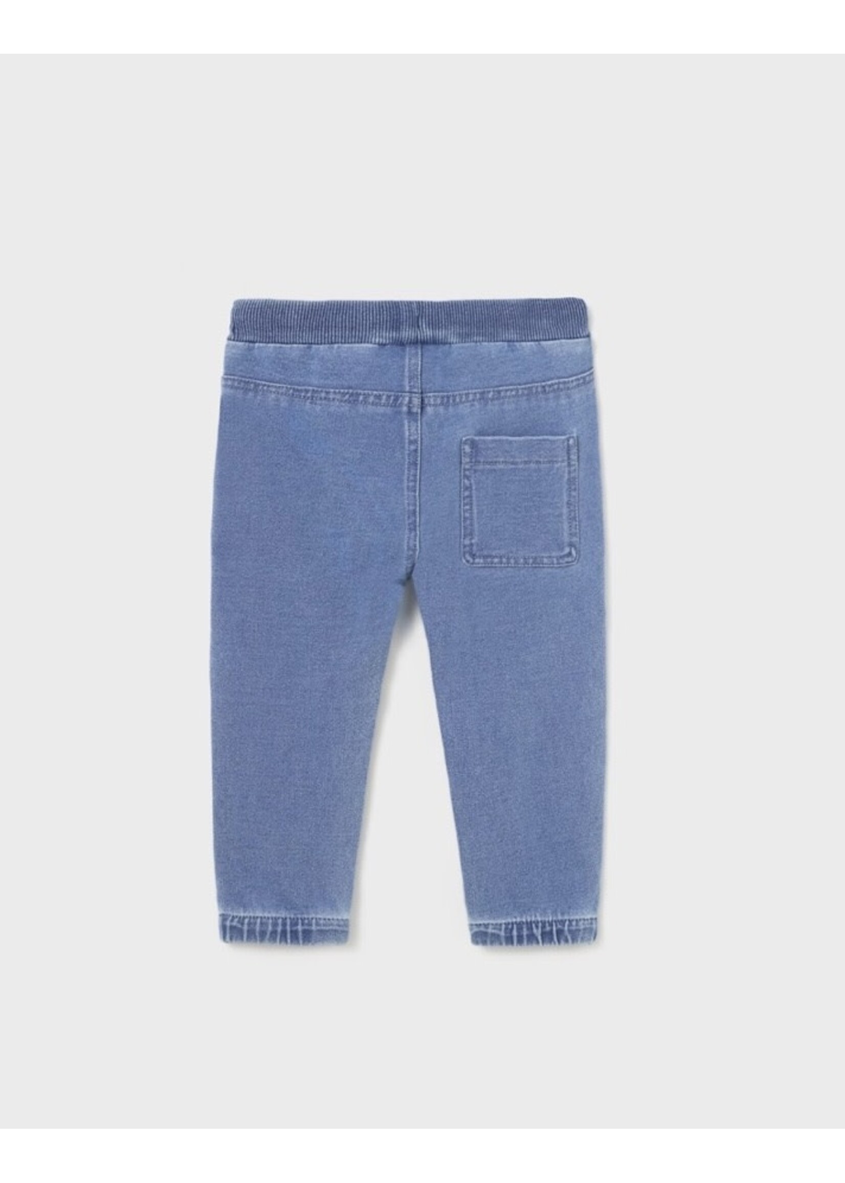 Mayoral Mayoral, Soft Denim Baby Joggers || Medium Denim