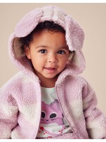 Tea Collection Tea Collection, Teddy Fleece Bunny Ears Baby Hoodie || Pink Buffalo Plaid