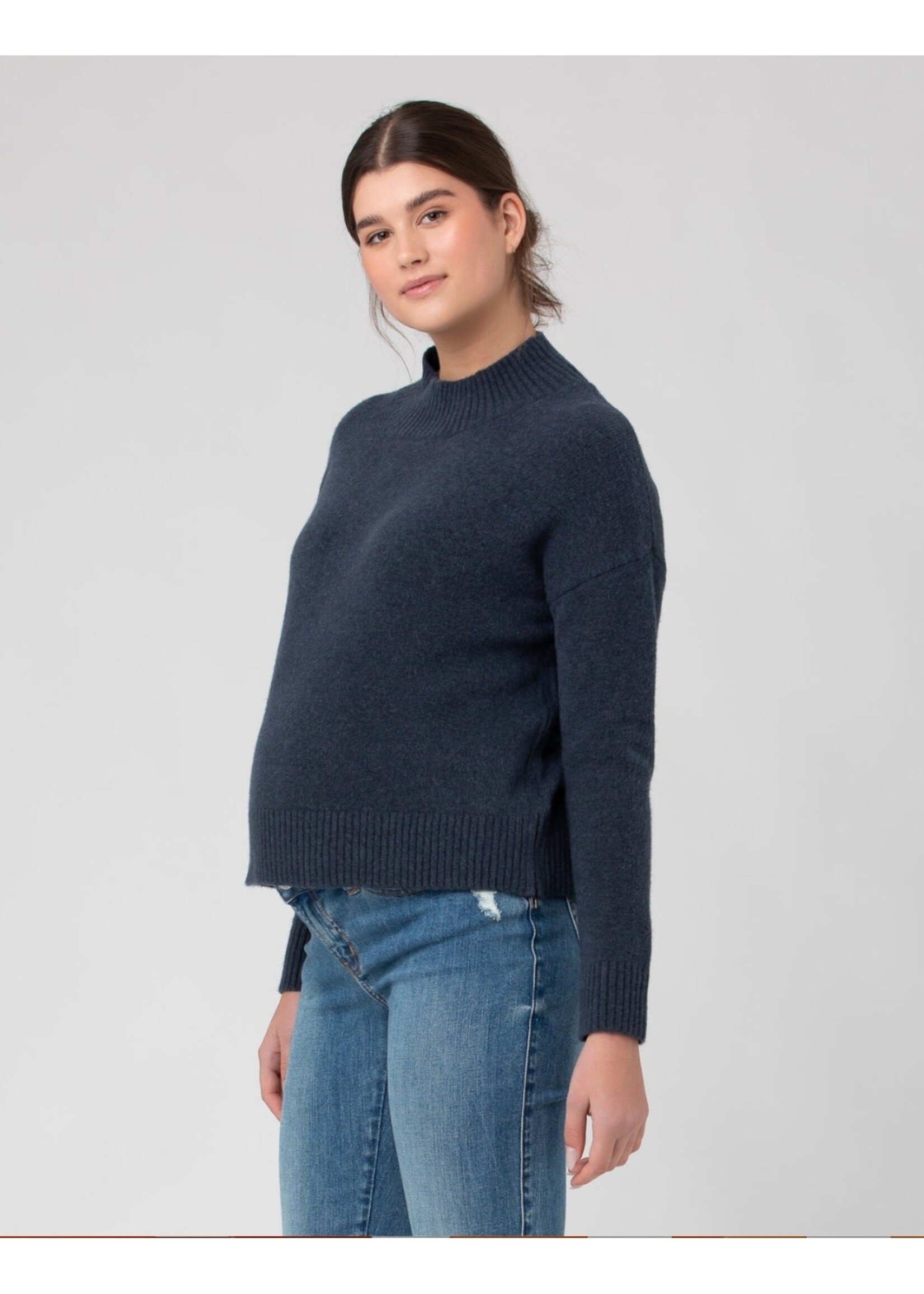 Ripe Maternity, Jade Crop Nursing Knit