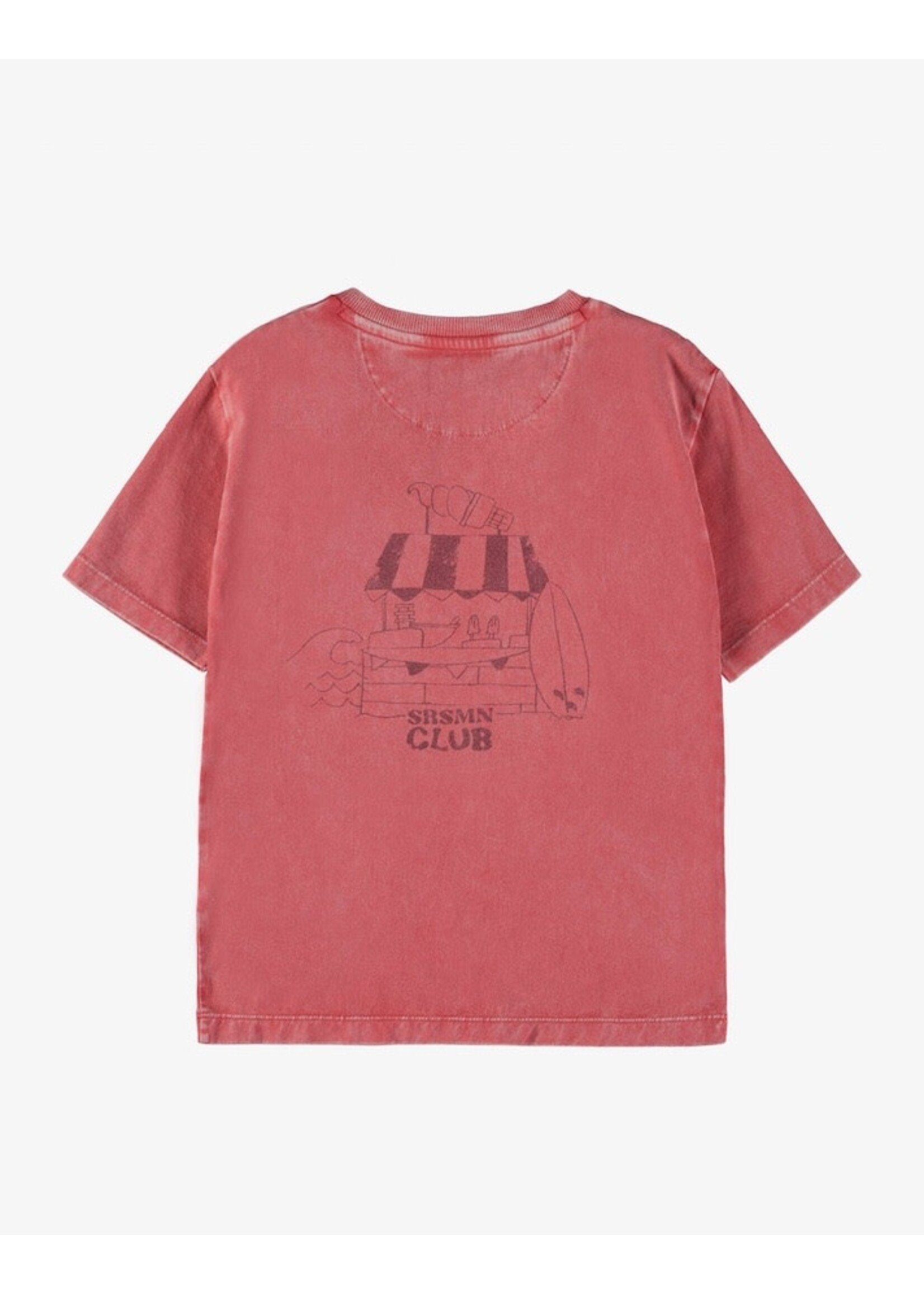 Souris Mini Souris Mini,  Short Sleeve Cotton Pocket T-shirt || Red