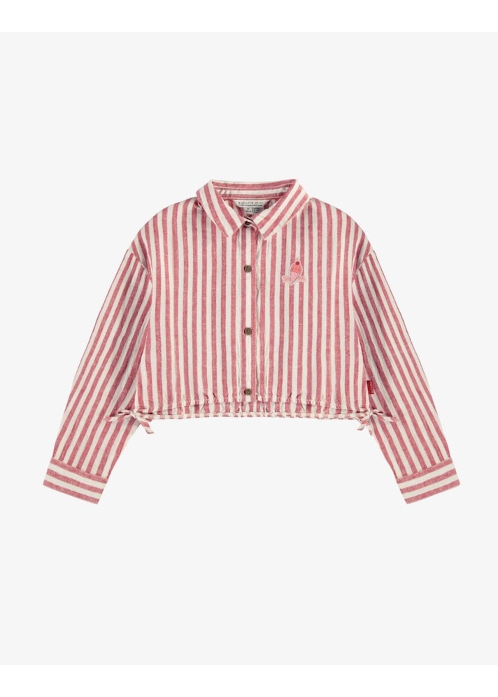 Souris Mini Souris Mini, Striped Long Sleeve Shirt || Red / White