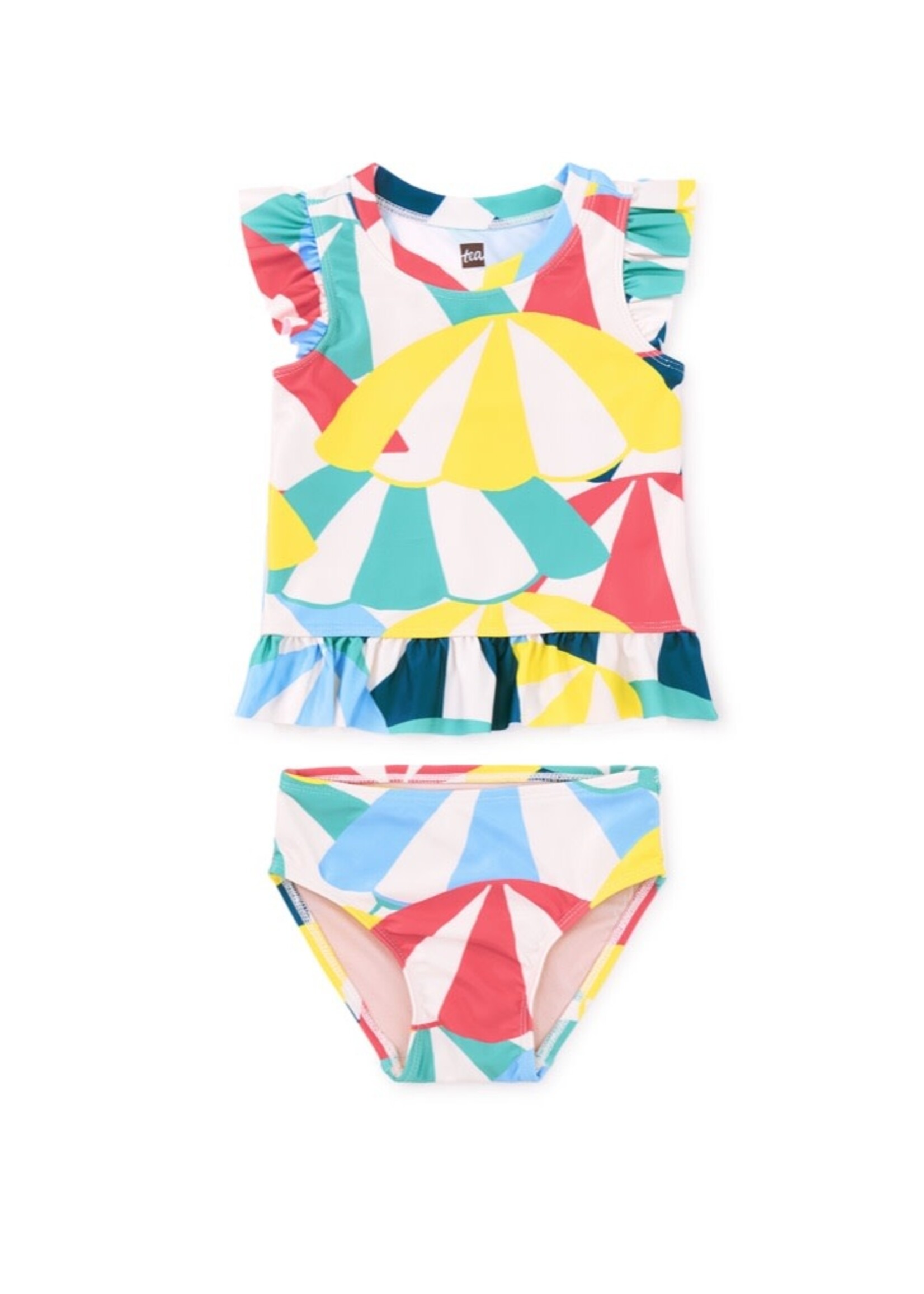 Tea Collection Tea Collection, Short Sleeve Baby Swim Set || Beach Umbrellas