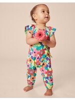 Tea Collection Tea Collection, Flutter Sleeve Baby Romper || Painterly Floral