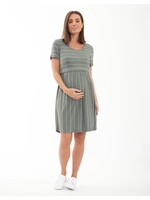 Ripe Maternity Ripe Maternity, Crop Top Nursing Dress || Olive / White