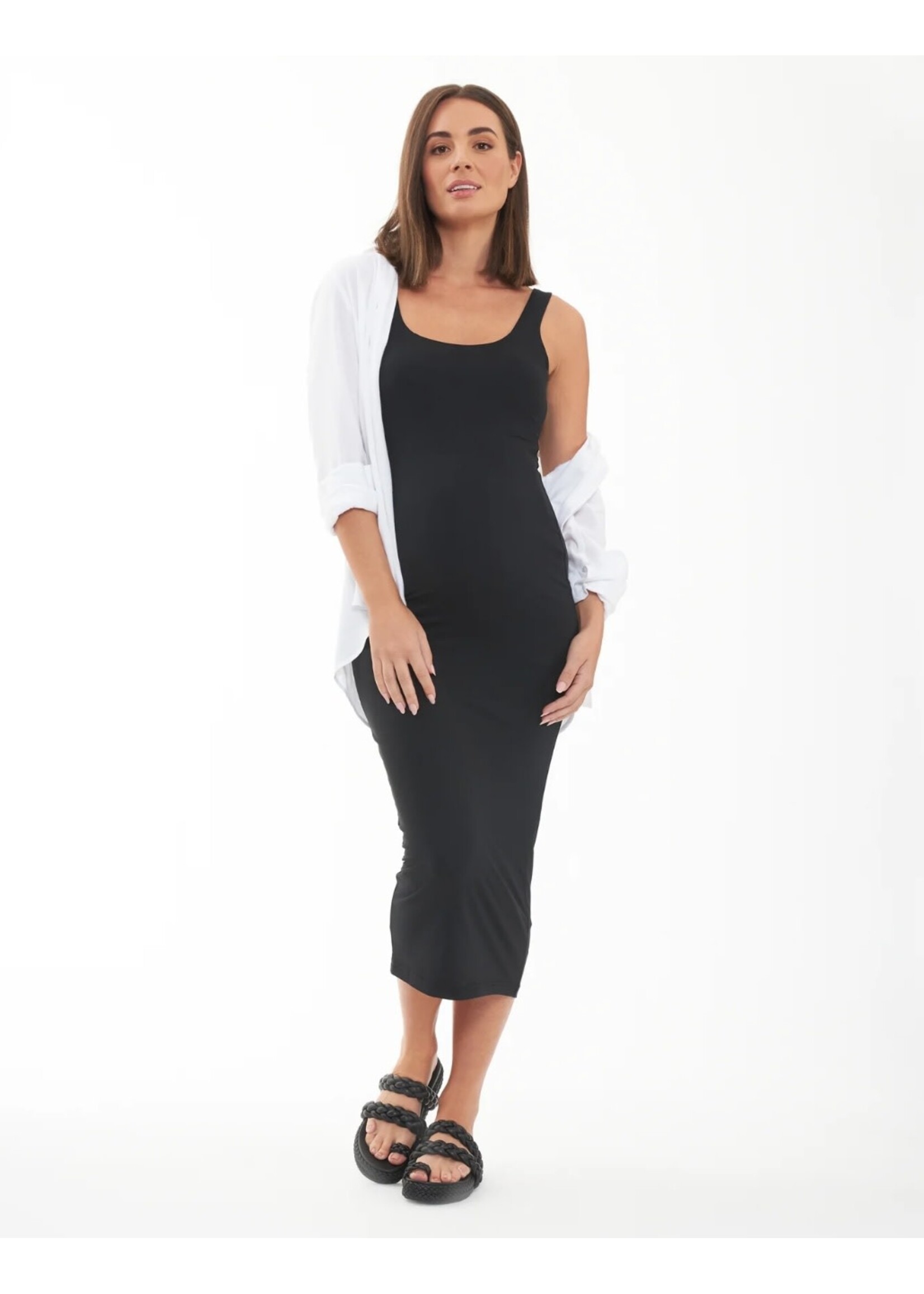 Ripe Maternity Ripe Maternity, Luxe Knit Contour Dress || Black