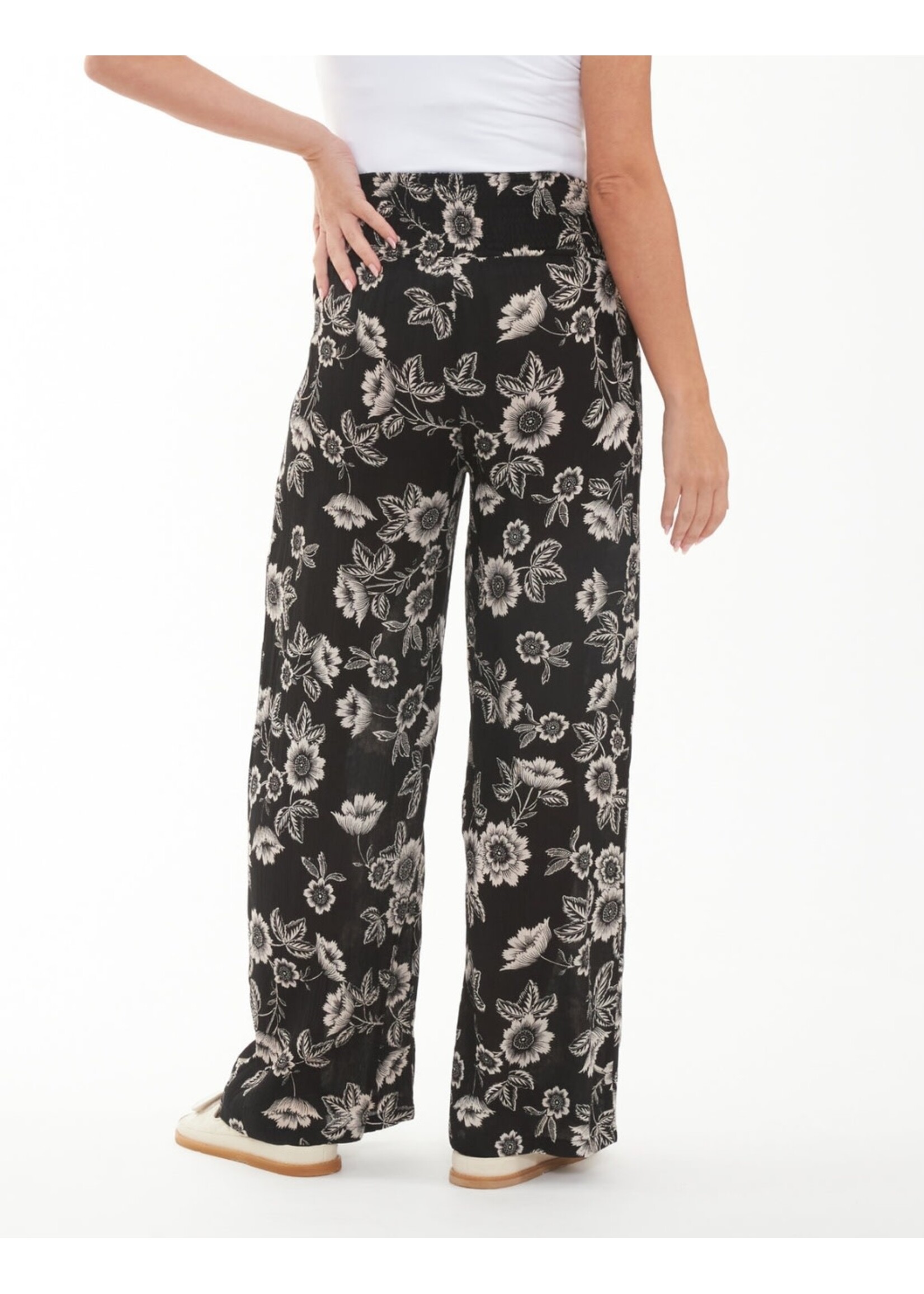 Ripe Maternity Ripe Maternity, Trina Shirred Pants || Black / Natural