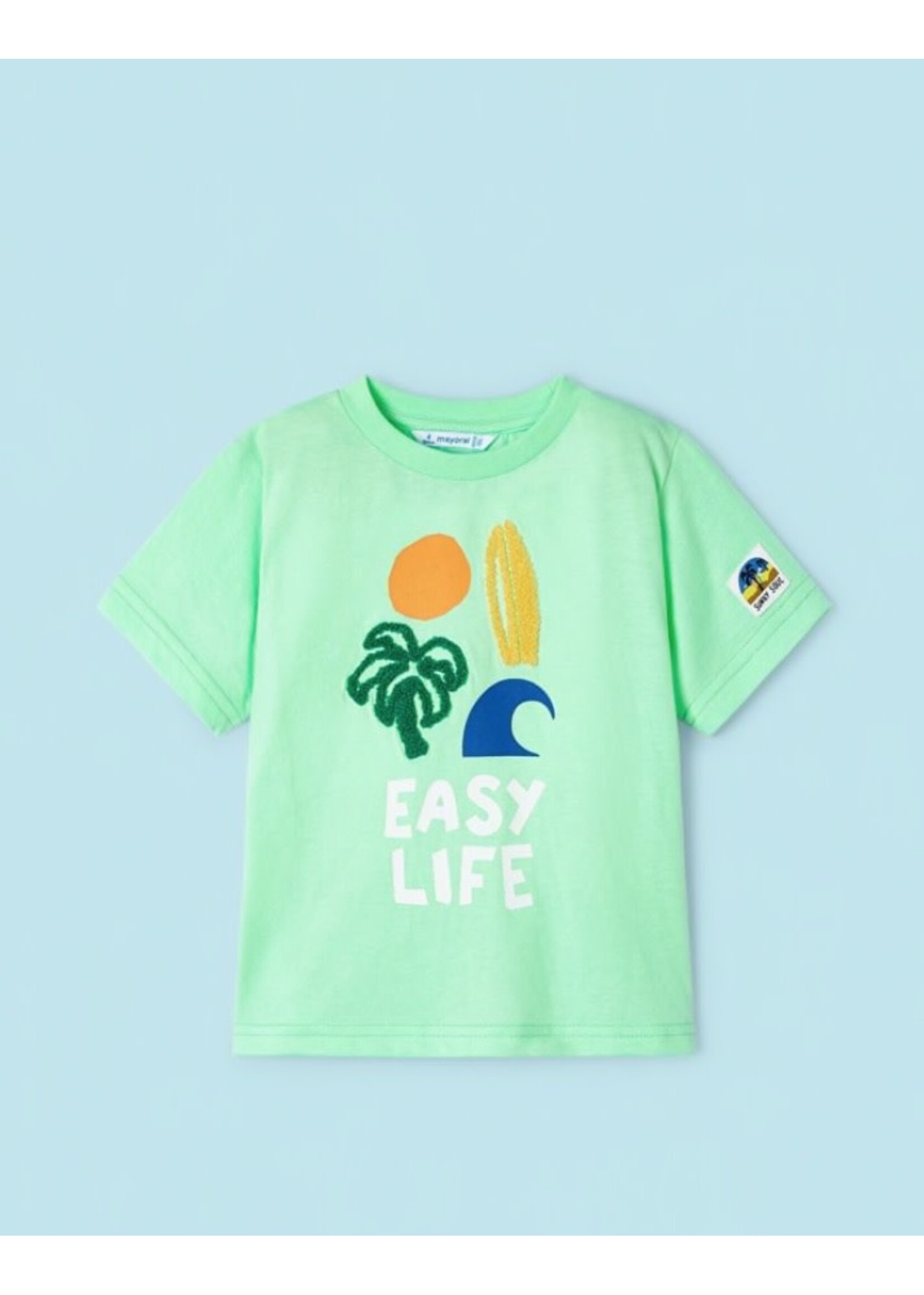 Mayoral Mayoral, Easy Life Printed Comfy Fit T-shirt Better Cotton || Mint
