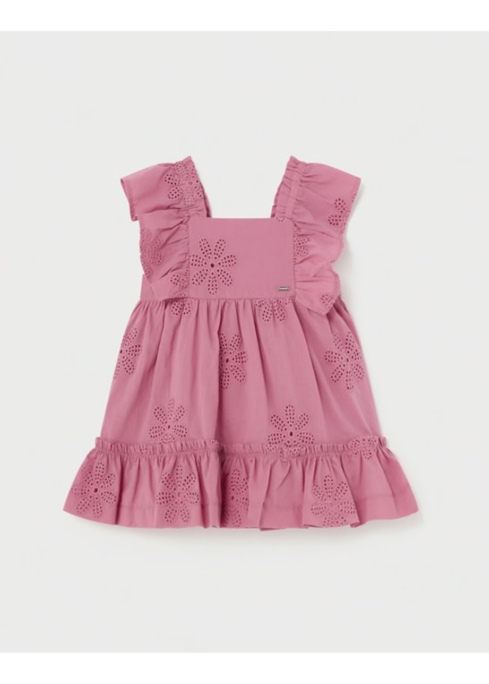 Mayoral Mayoral, Baby Embroidery Ruffled Dress || Hibiscus