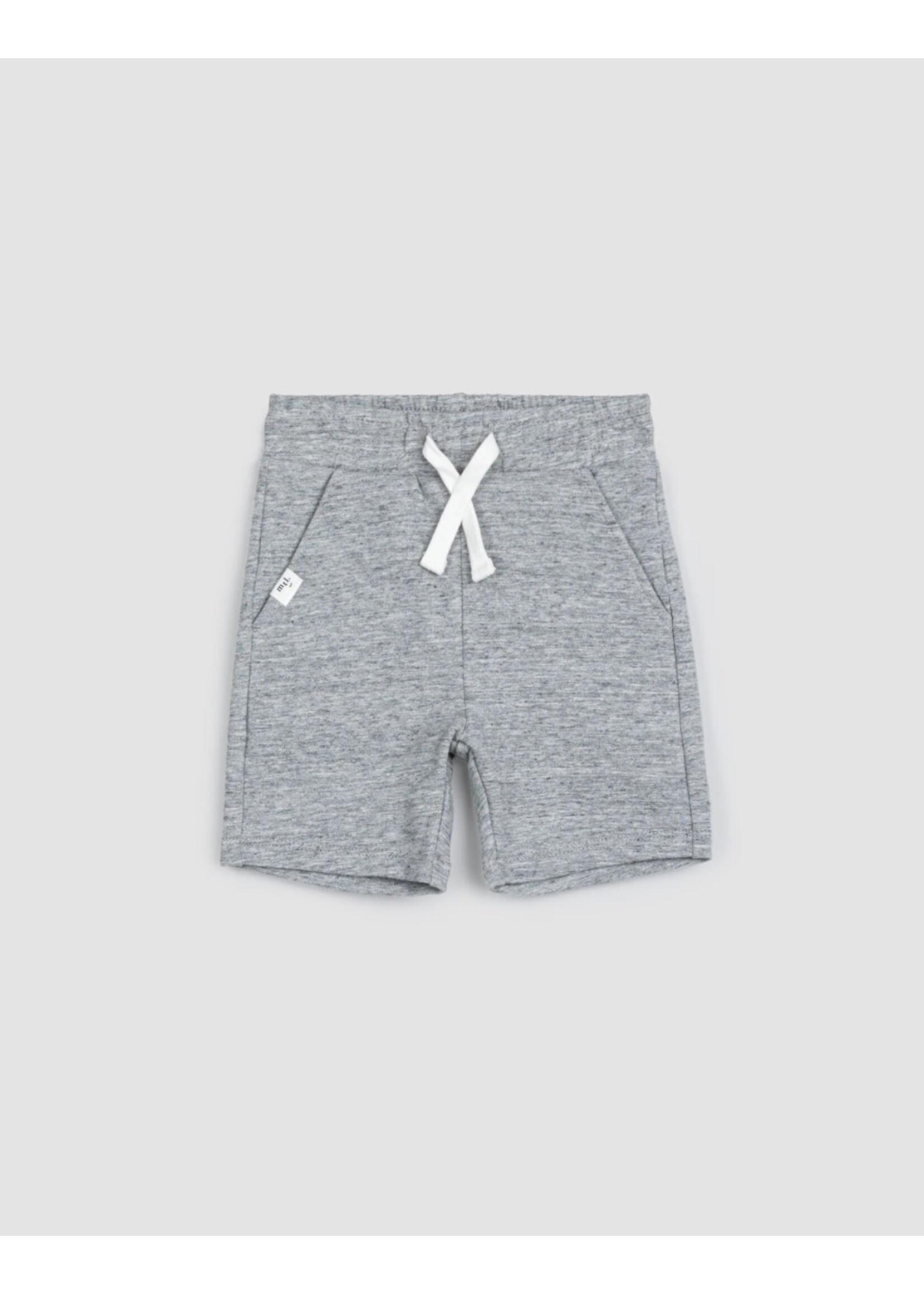 Miles the Label Miles the Label, Basics Heather Grey Baby Terry Shorts