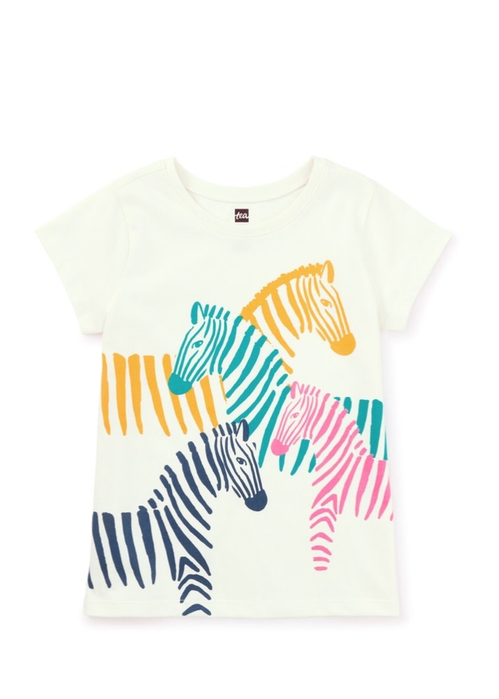 Tea Collection Tea Collection, Zebra Pack Graphic Tee || Chalk
