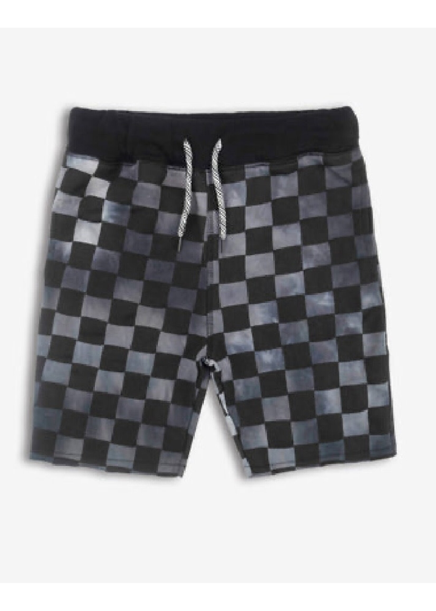 Appaman Appaman, Check Print Camp Shorts || Black /  Grey