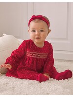 Mayoral Mayoral, Mistletoe Velvet Baby Dress