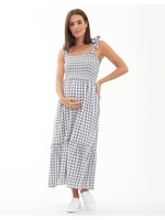 Ripe Maternity Ripe Maternity, Phoebe Smocked Dress || White / Navy