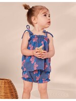 Tea Collection Tea Collection, Tie Shoulder Baby Set || Wavy Plumeria