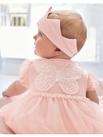 Mayoral Mayoral, Newborn Tulle Romper with Crown || Nude
