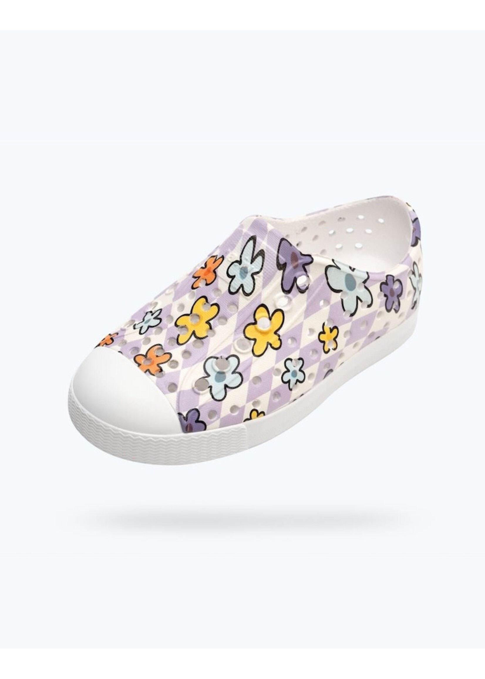 Native Shoes Native Shoes, Jefferson Print Child || Daisy Grid/Shell White