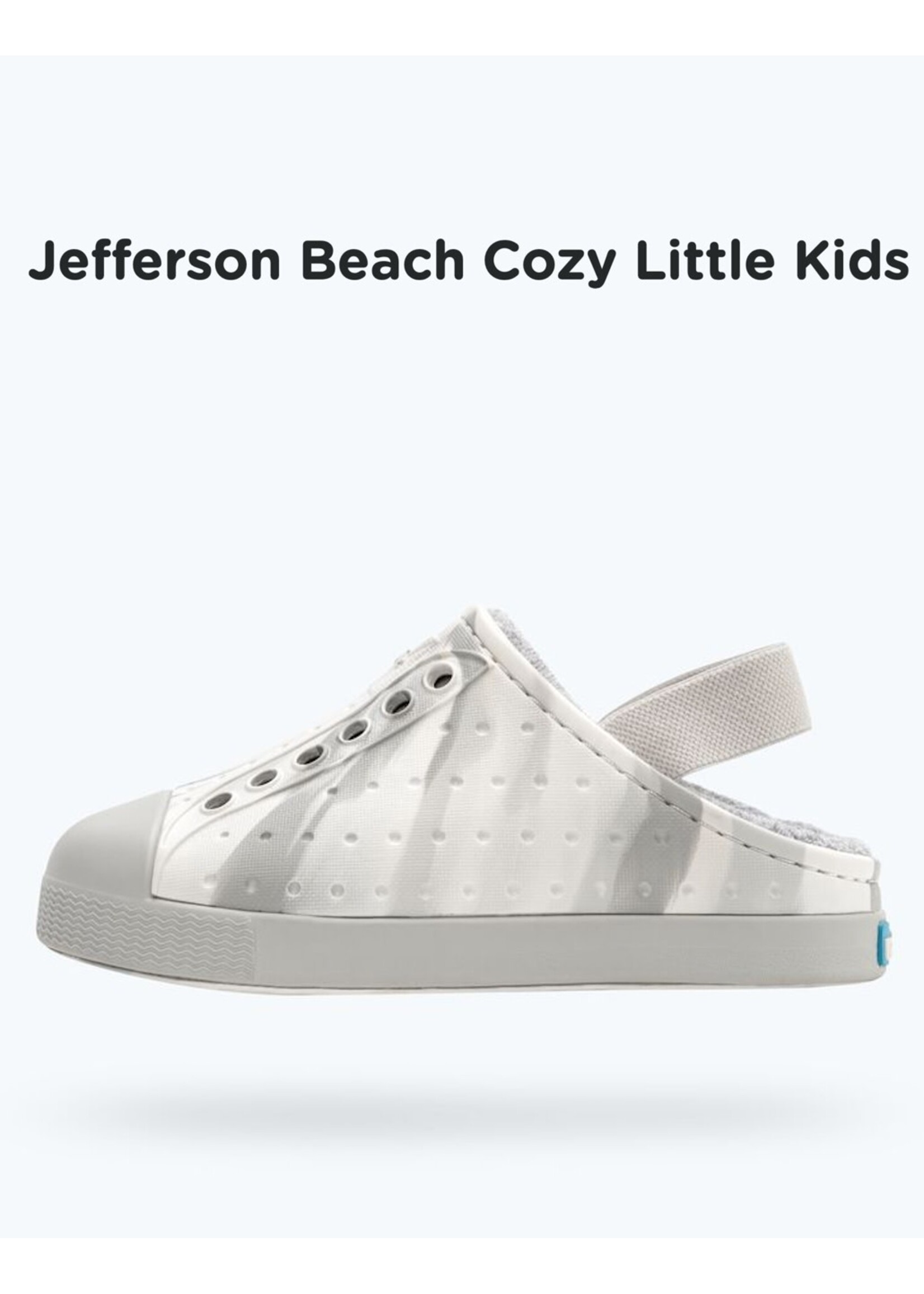 Native Shoes Native Shoes, Jefferson Beach Cozy Kids || Hyams Grey Marble/ Hyams Grey