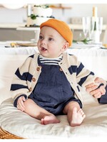 Souris Mini Souris Mini, Long Sleeve Rib Knit Sweater || Navy / White Stripe