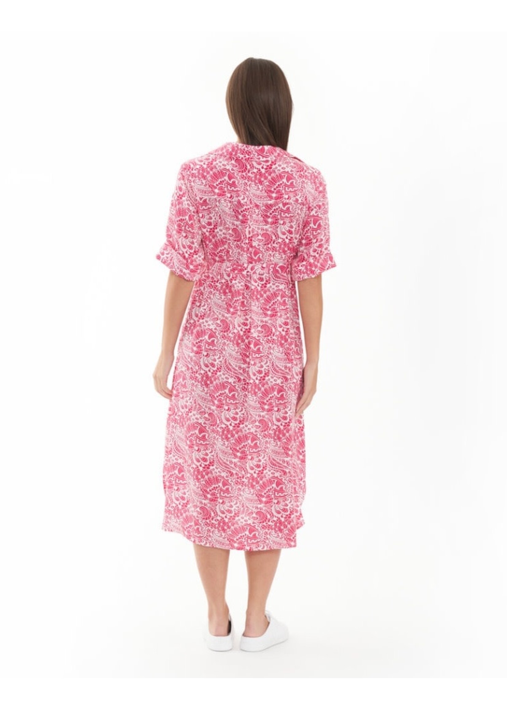 Ripe Maternity Ripe Maternity, Janis Shirt Dress || Hot Pink Print