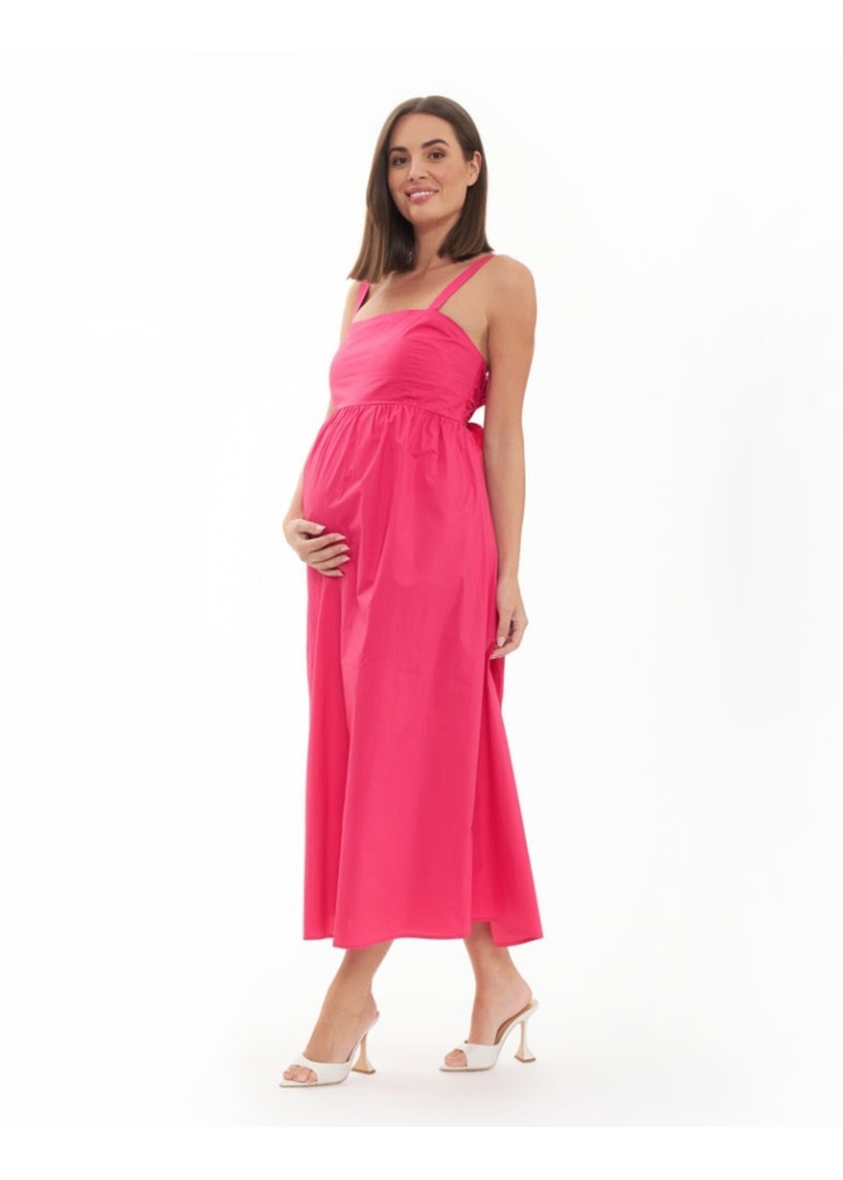 Ripe Maternity Ripe Maternity, Tamara Tie Back Dress || Hot Pink