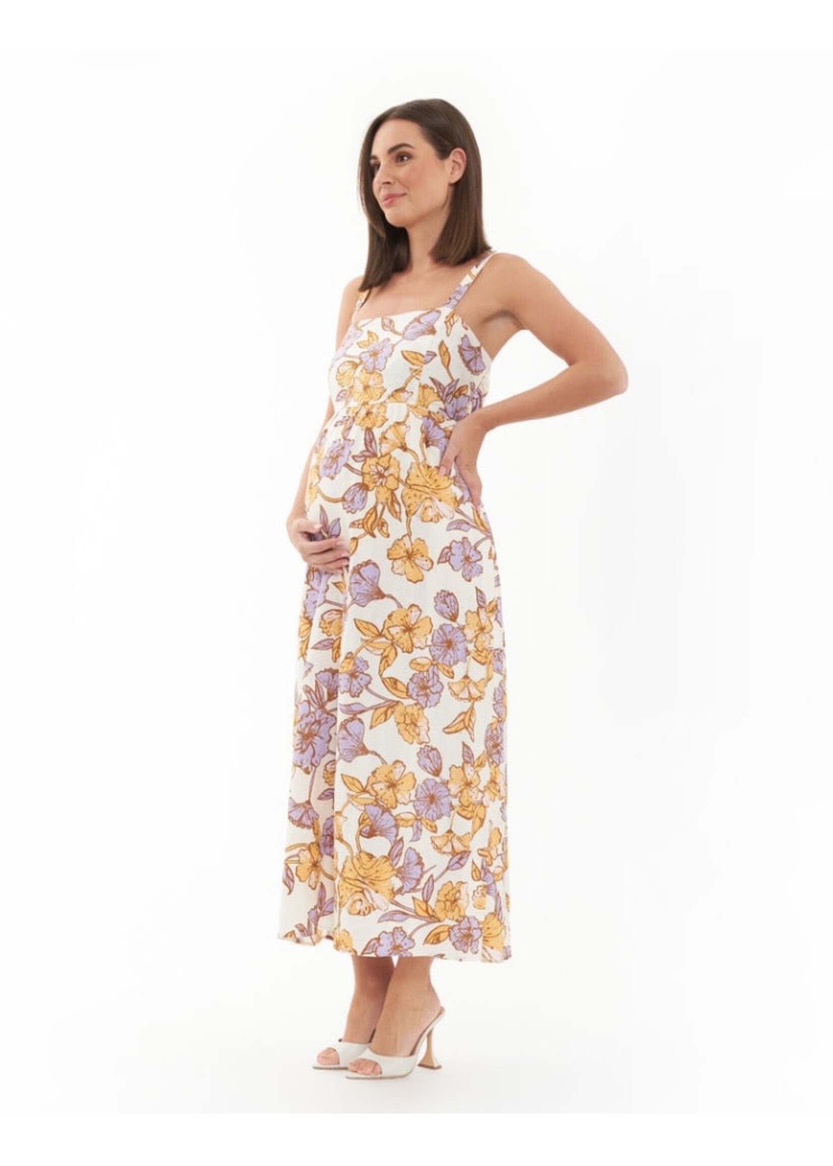 Ripe Maternity Ripe Maternity, Maya Tie Back Linen Dress || Natural