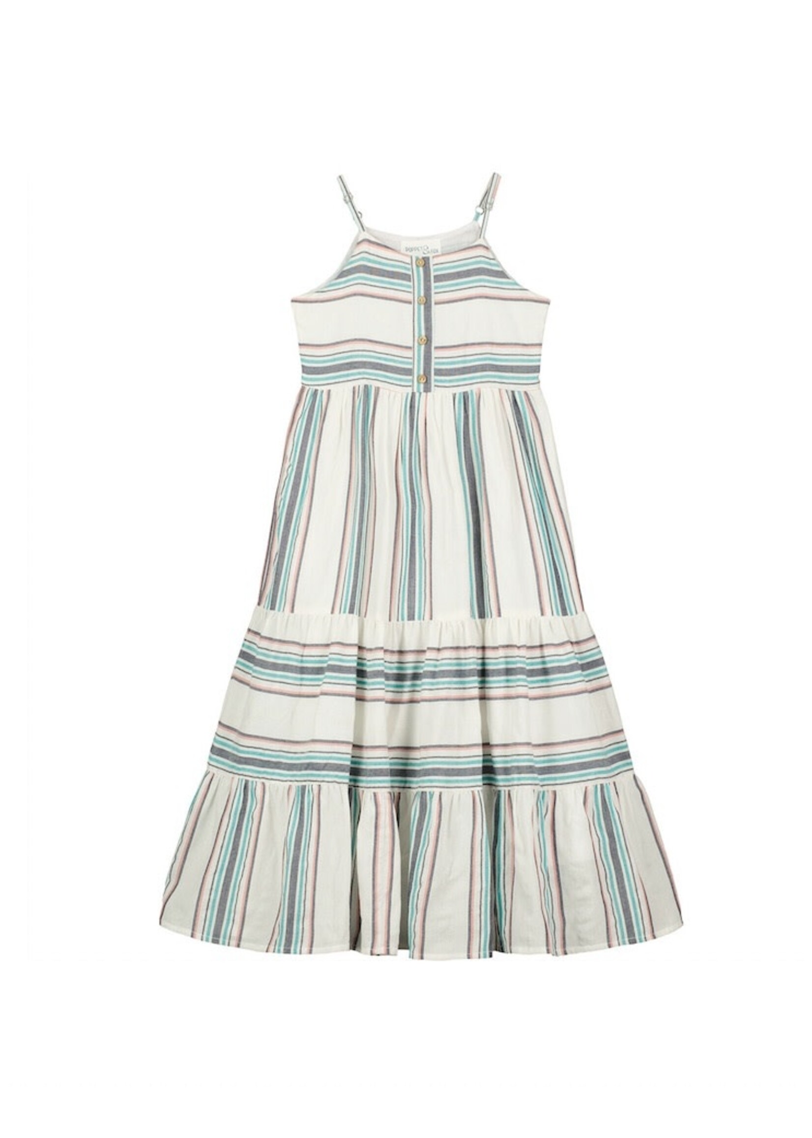 Poppet & Fox Poppet & Fox,Button Placket Midi Sundress || Essaouira