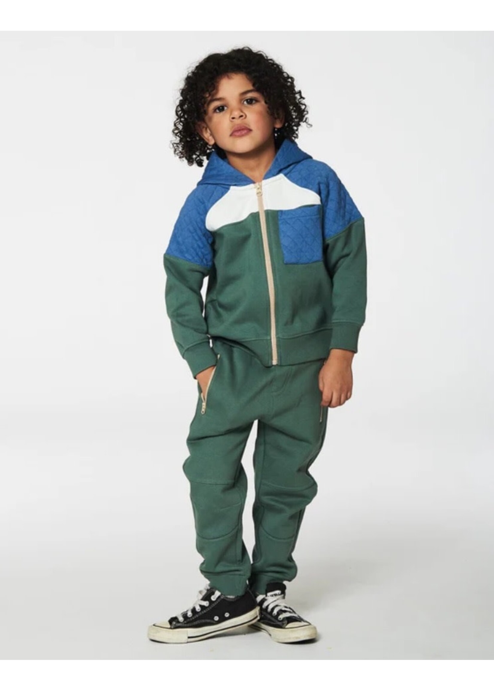 Deux Par Deux Deux Par Deux, Fleece Sweatpants With Zip Pockets || Forest Green