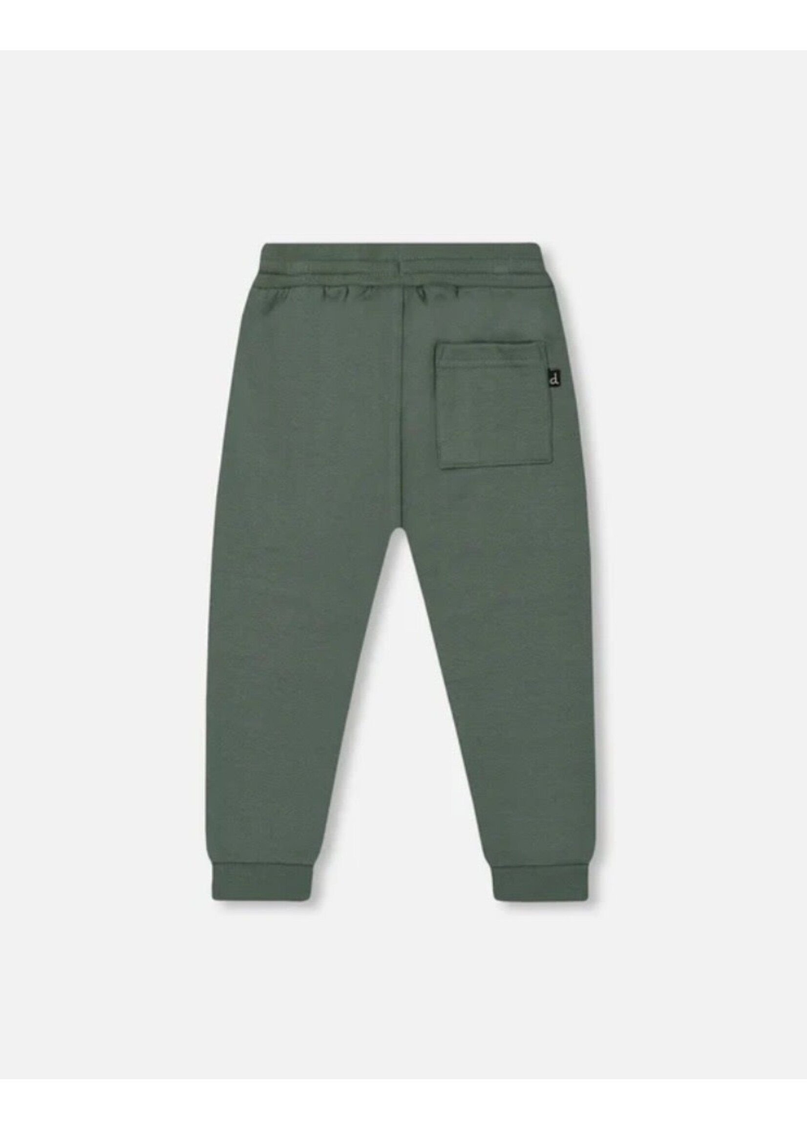 Deux Par Deux Deux Par Deux, Fleece Sweatpants With Zip Pockets || Forest Green