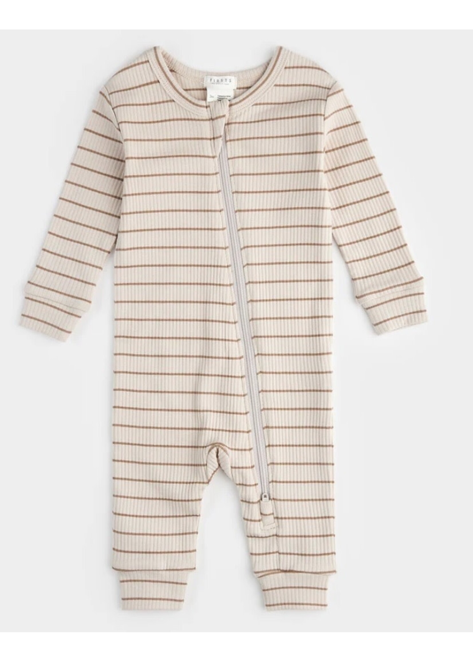 Petit Lem Petit Lem, Modal Rib Sleeper || Dune Striped