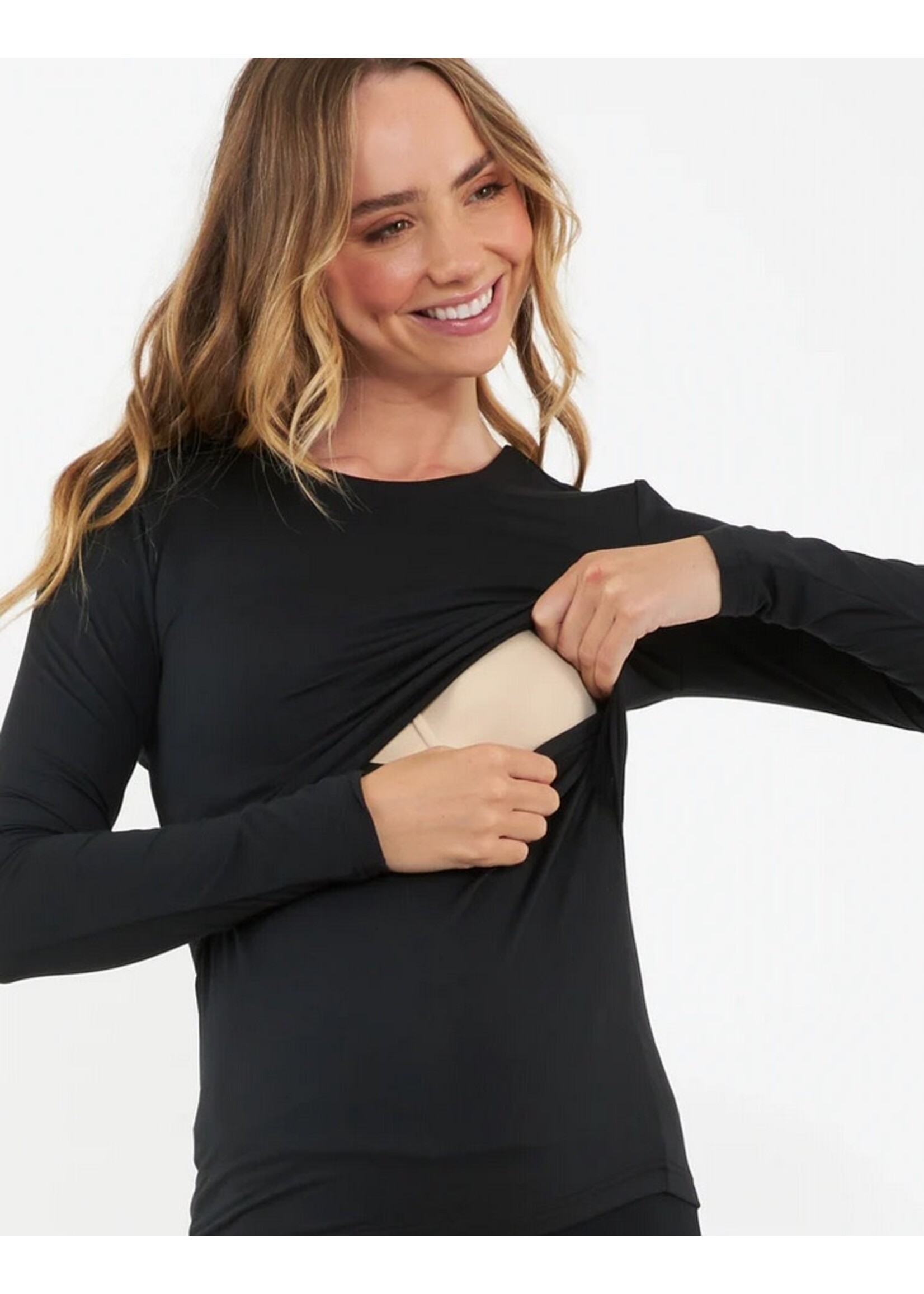 Ripe Maternity Ripe Maternity, Luxe Knit Nursing Top || Black