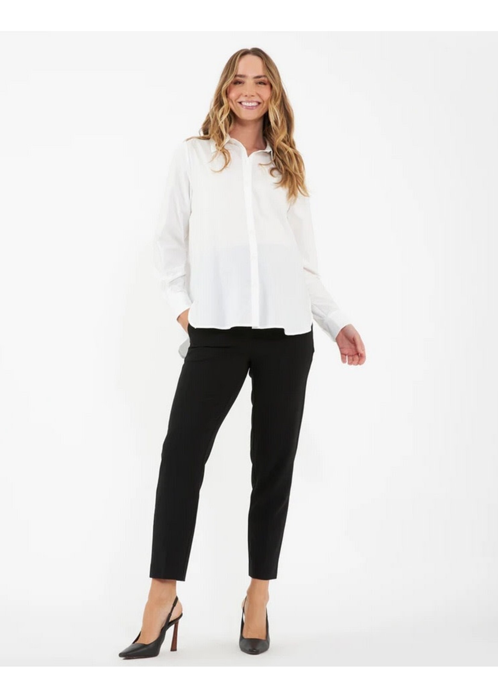 Ripe Maternity Ripe Maternity, Tori Classic Maternity and Nursing Shirt || White
