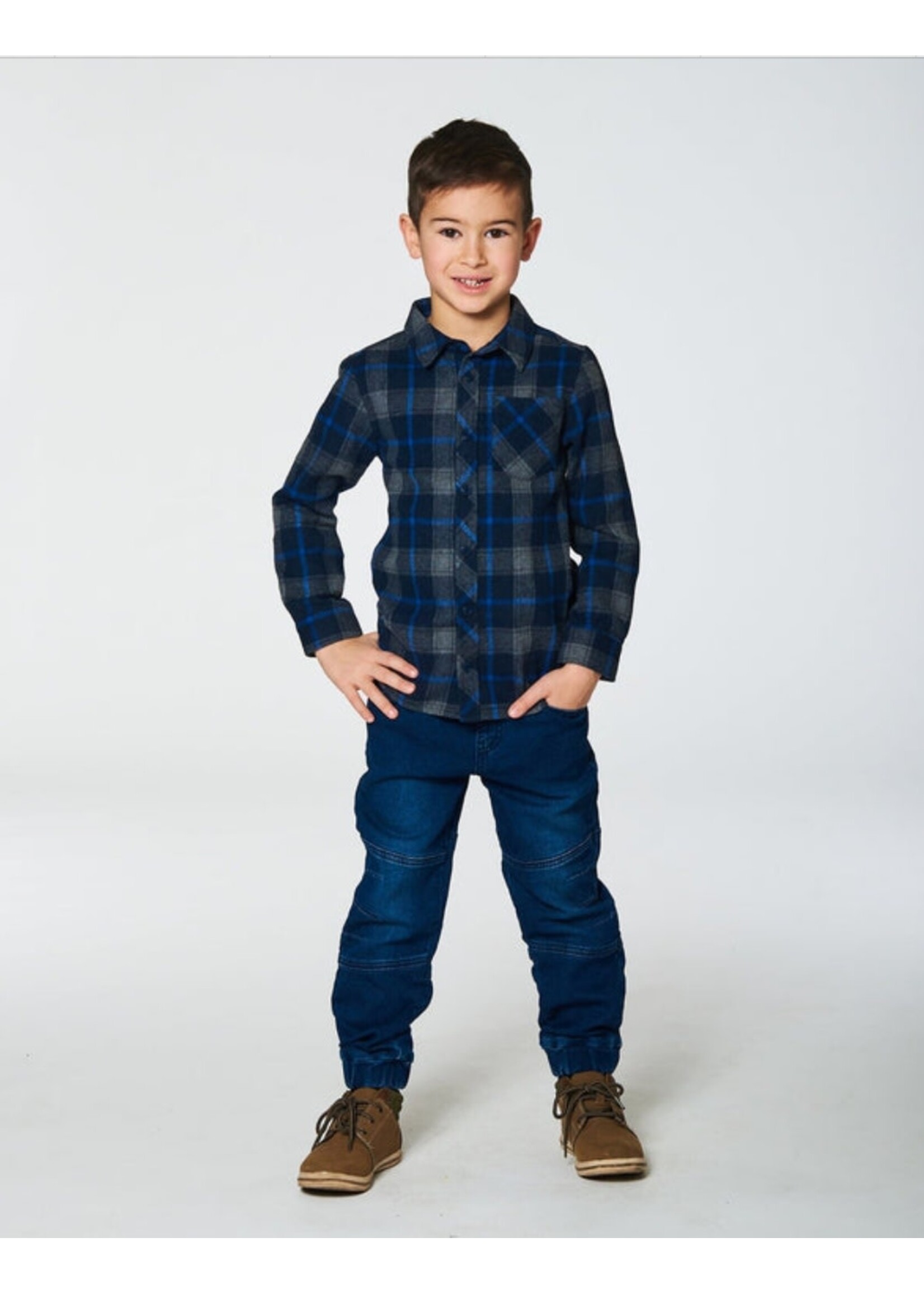 Deux Par Deux Deux Par Deux, French Terry Jogger Pants || Dark Blue Denim
