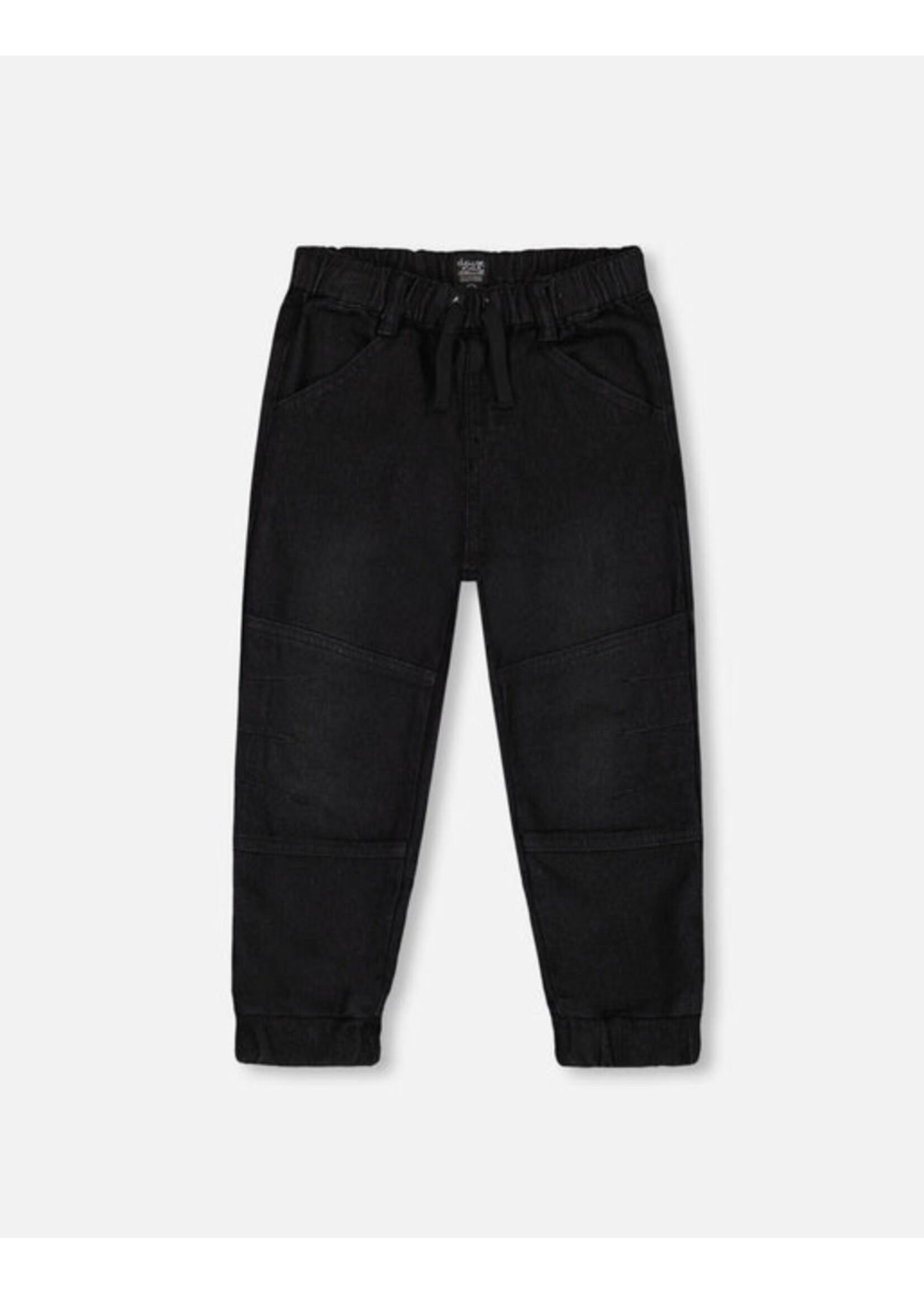 Deux Par Deux French Terry Denim Joggers - Black Deux Par Deux French Terry Denim Joggers - Black