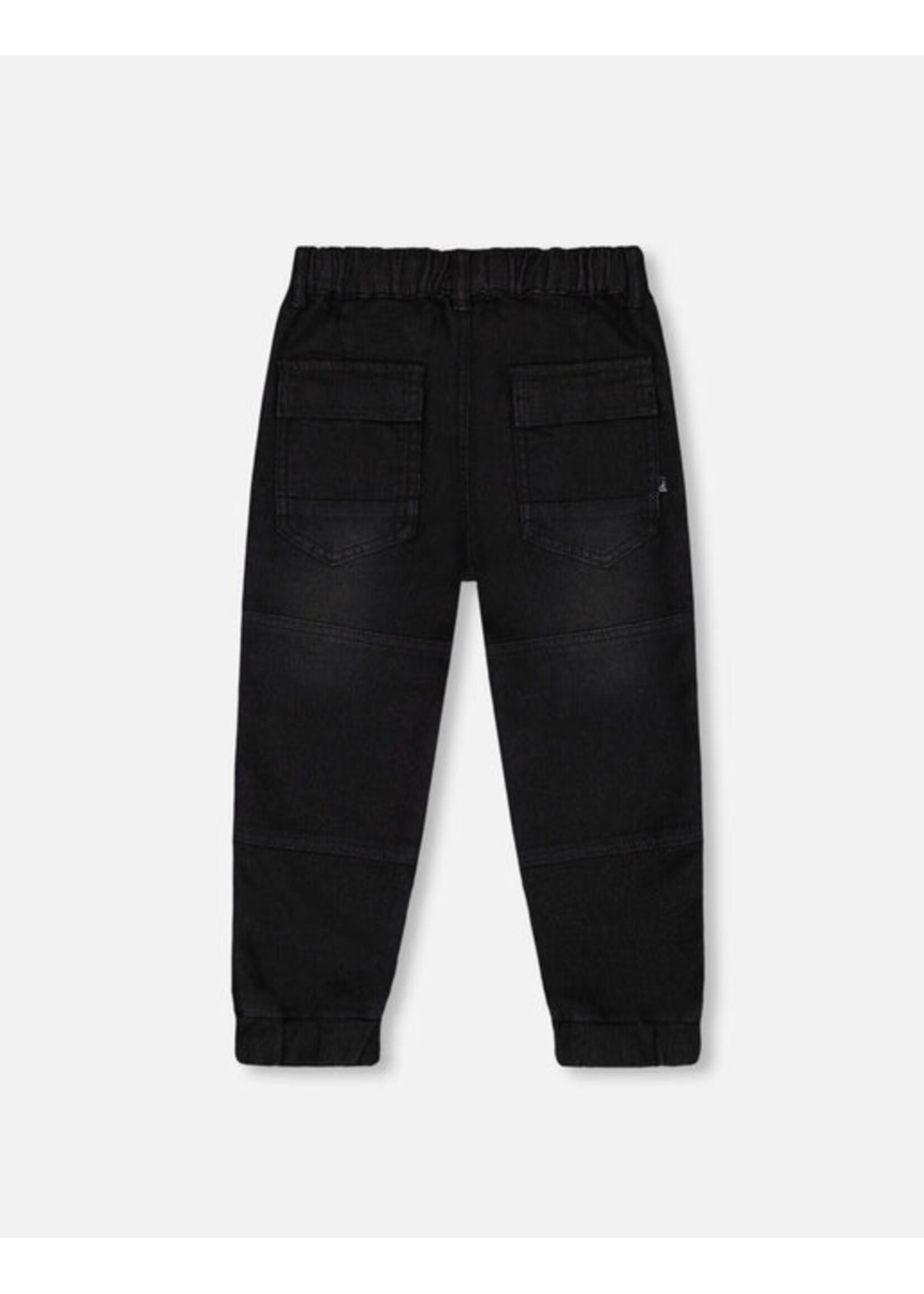 Deux Par Deux French Terry Denim Joggers - Black Deux Par Deux French Terry Denim Joggers - Black