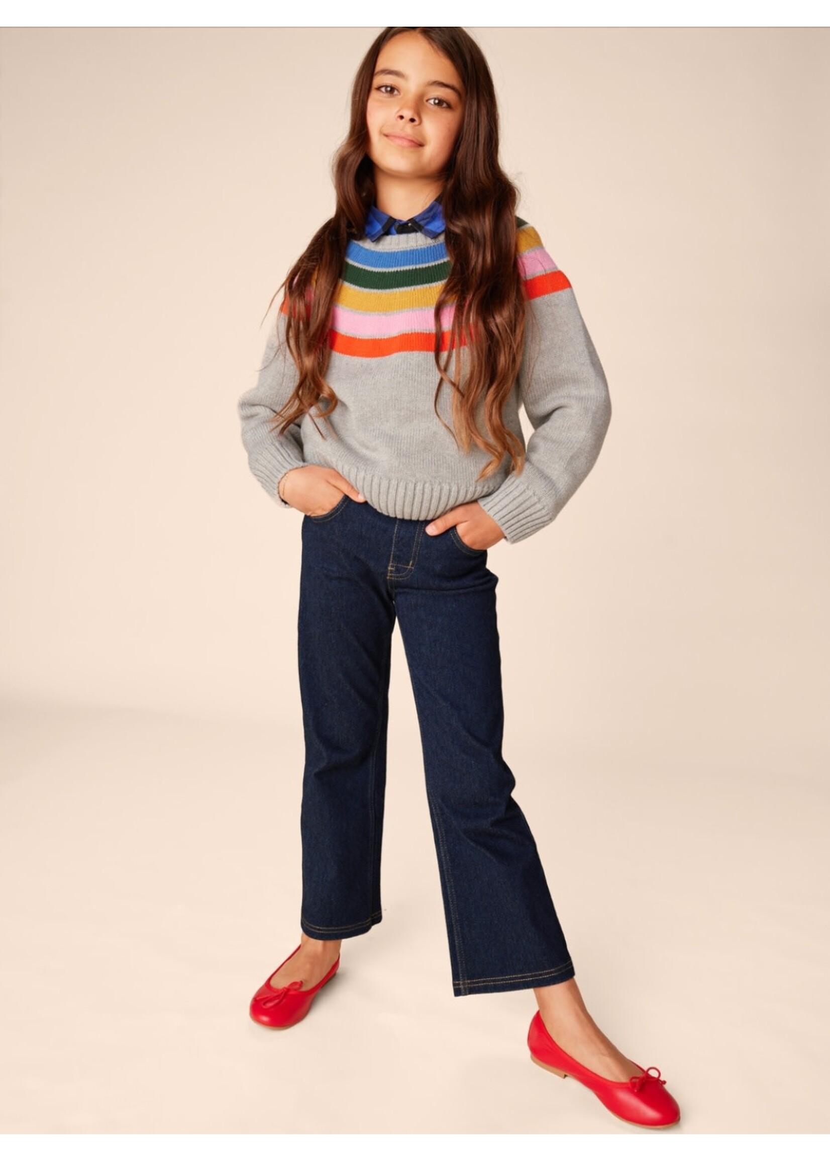Tea Collection Tea Collection, Denim-Like Flare Pants || Dark Wash