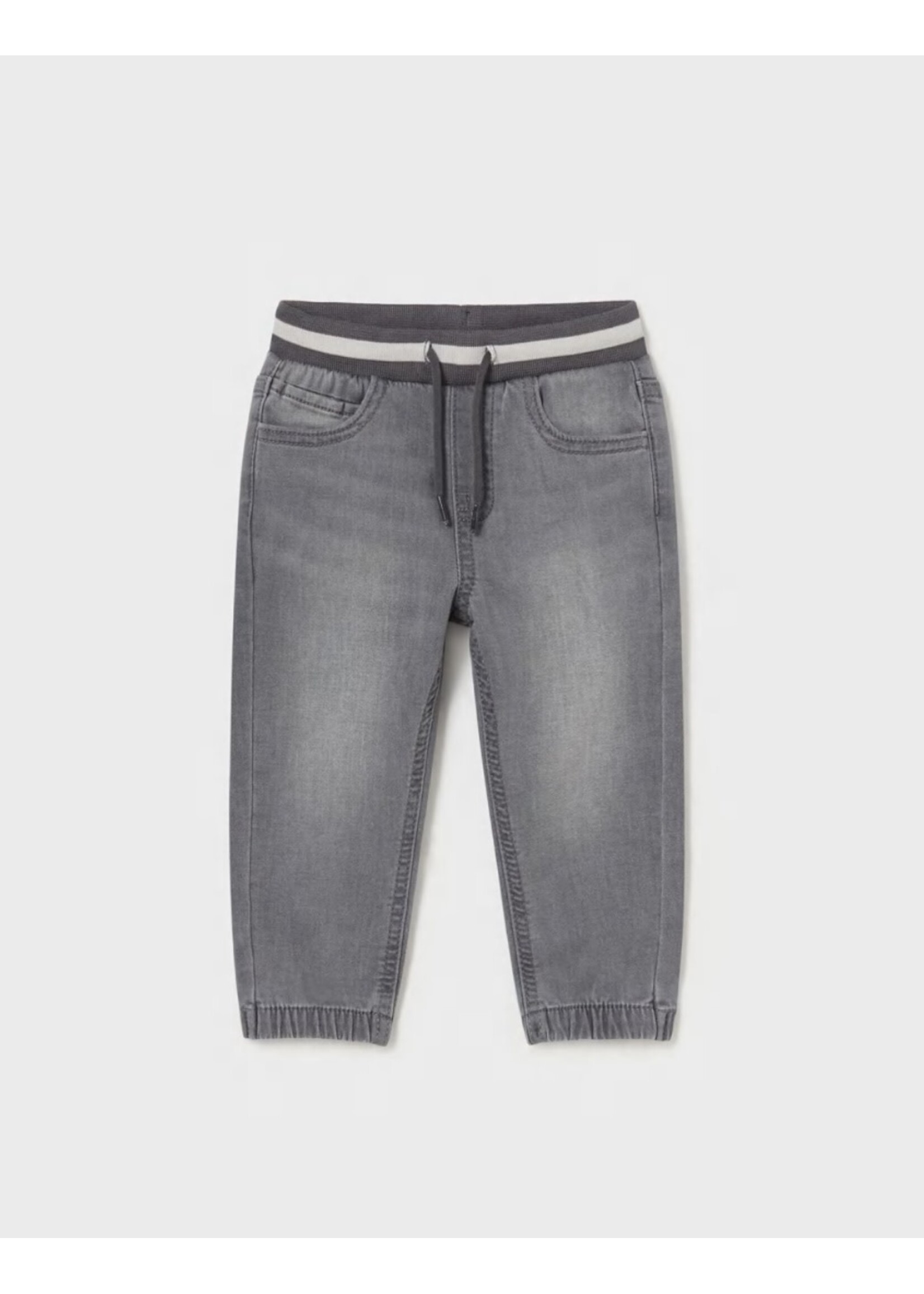 Mayoral Mayoral, Baby Jogger Style Jeans || Light Grey