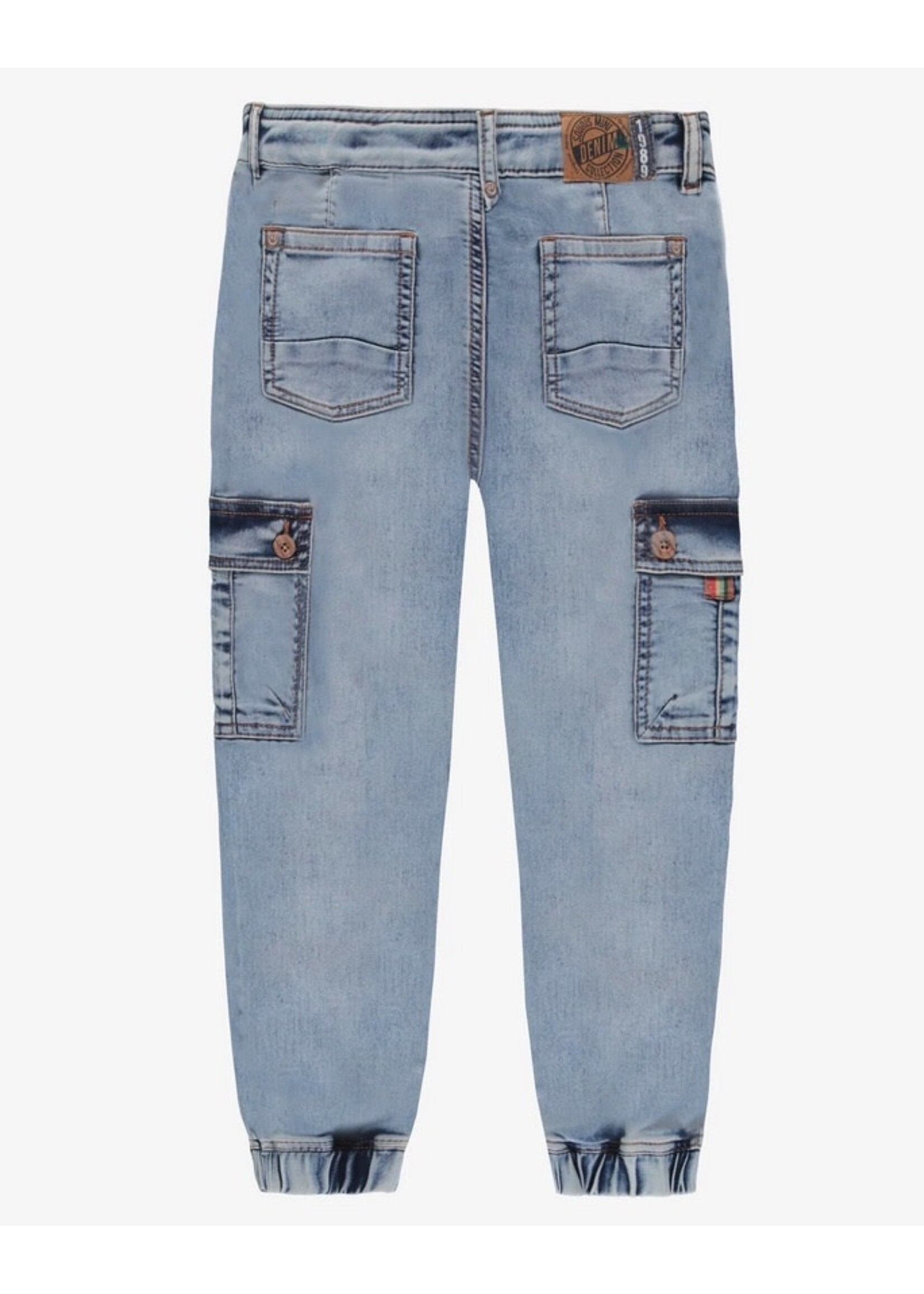 Souris Mini Souris Mini, Cargo Pocket Stretch Denim Jeans|| Light Blue
