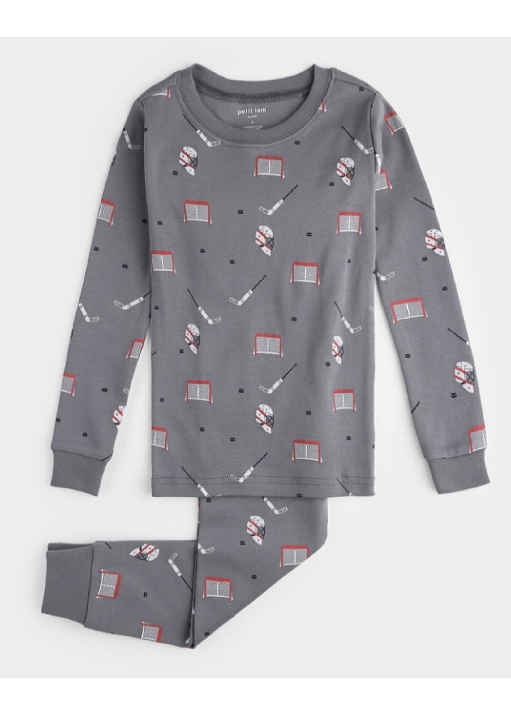 Petit Lem Hockey Gear Print PJ Set Cadet Steveston Village Maternity