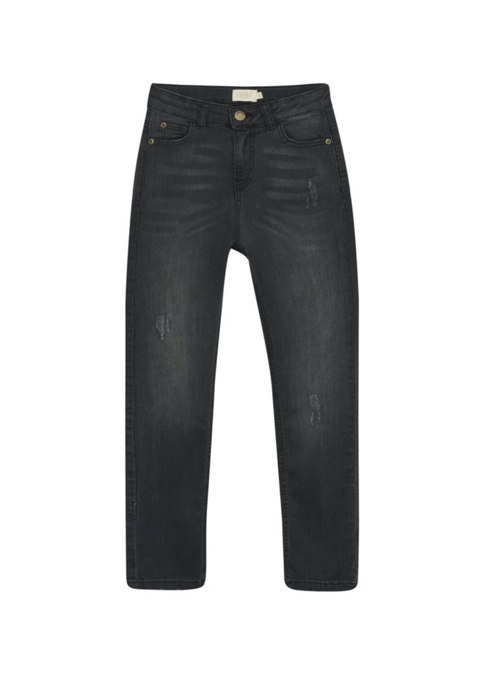 Creamie Creamie,  Regular Straight Jeans || Grey Denim