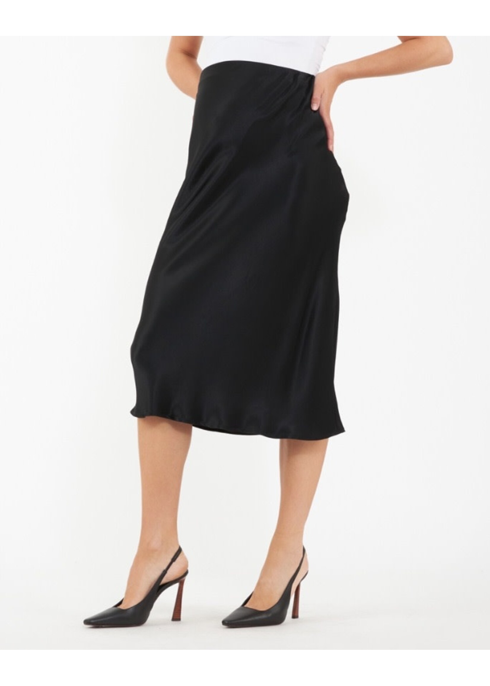Ripe Maternity Ripe Maternity, Crystal Satin Skirt || Black