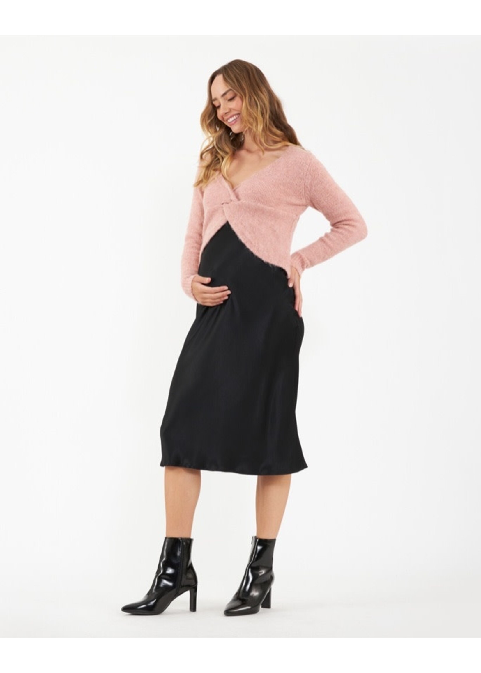 Ripe Maternity Ripe Maternity, Crystal Satin Skirt || Black