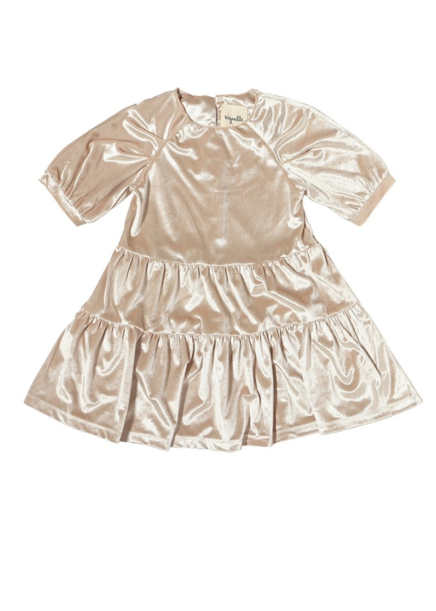 Vignette Vignette, Alice Velour Dress || Wheat