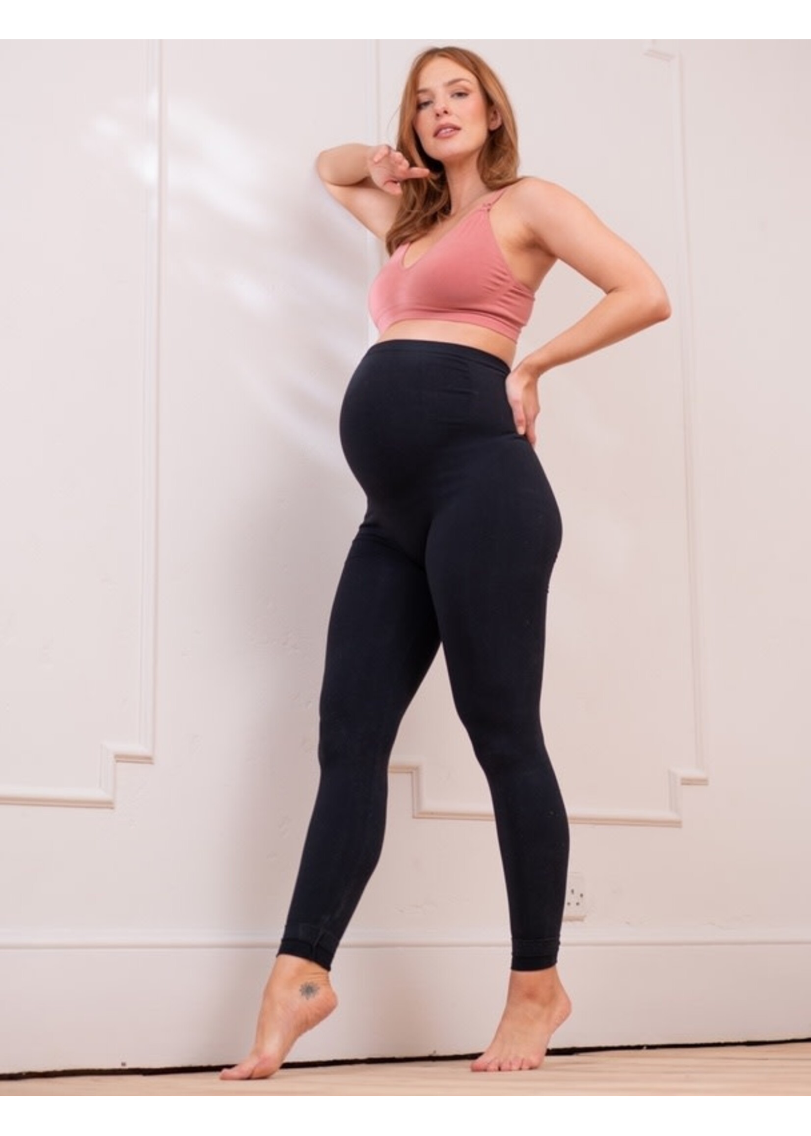 Seraphine Seraphine, Kailey Ultimate Seamless Over Bump Maternity Leggings || Black