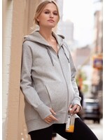 Seraphine Seraphine, Jetta | 3 In 1 Relaxed Fit Maternity / Baby Wearing Hoodie || Grey Marle