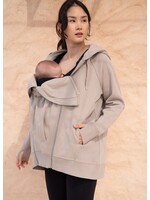 Seraphine Seraphine, Jetta | 3 In 1 Relaxed Fit Maternity / Baby Wearing Hoodie || Taupe