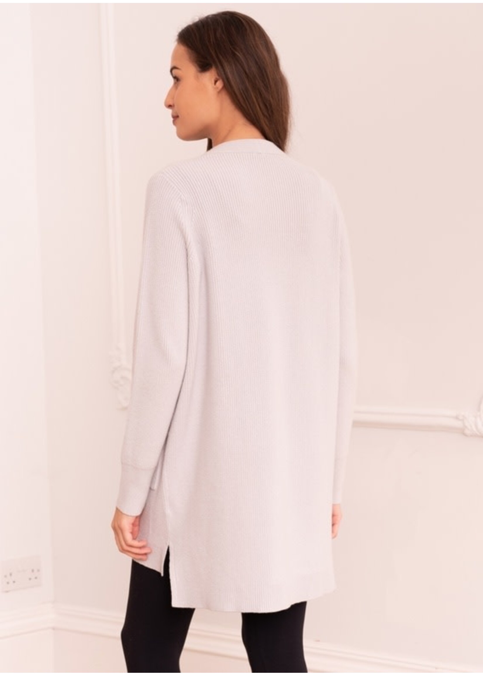 Seraphine Seraphine, Talisah Viscose-Blend Knitted Maternity / Nursing Cardigan || Grey
