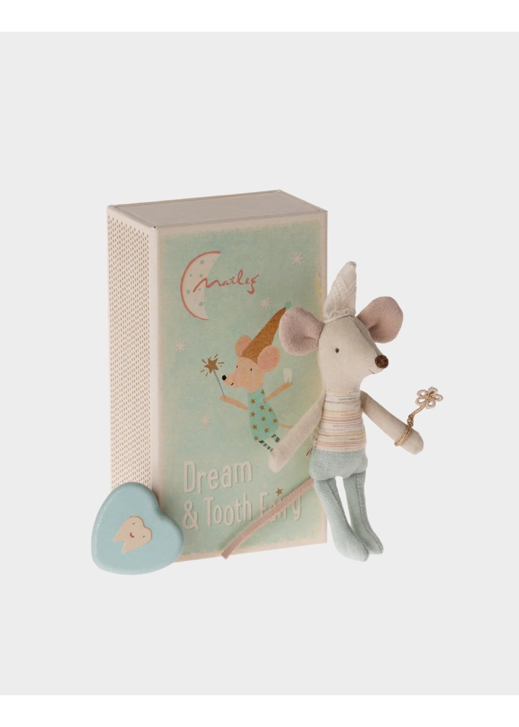 Maileg Maileg, Tooth Fairy Mouse, Little Brother in Match Box || Blue