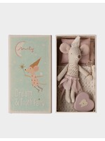 Maileg Maileg, Tooth Fairy Mouse, Little Sister in Match Box || Pink